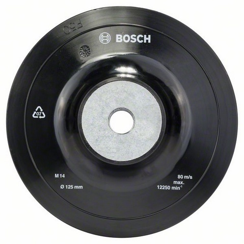 Ελαστικός δίσκος 125mm λείανσης για λειαντικά Fiber με παξιμάδι BOSCH