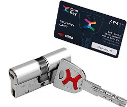 CISA AP4S Κύλινδρος υψηλής ασφάλειας με ελεγχόμενη αντιγραφή κλειδιού, 3 κλειδιά, Νικελέ 30-50mm 