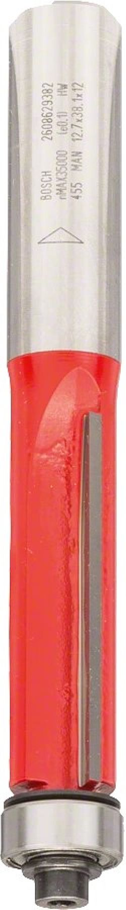 Κοπτικό Ρούτερ Φρέζα Κουρέματος με Ρουλεμάν οδηγό 12mm (D)12.7mm/(L)38,5mm κάτω Δίκοπη Σκληρομέταλλο BOSCH 