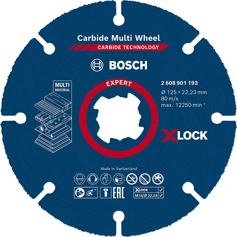 Δίσκοι κοπής EXPERT Carbide Multi 125mm Wheel X-LOCK BOSCH