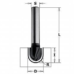 Κοπτικό Ρούτερ Στρογγύλη (D12.7mm-L40mm-S8mm) CMT