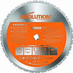 Δίσκος Kοπής Ξύλου/Αλουμινίου/Σιδήρου 355mm Multi Blade EVOLUTION