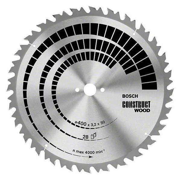 Δίσκος 400mmX30mm Construct Wood για δισκοπρίονα χεριού BOSCH