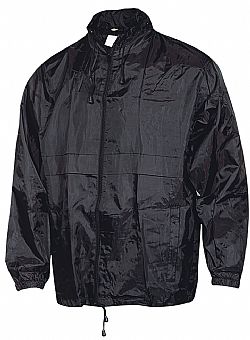 FAGEO Μπουφάν Μαύρο, Αντιανεμικό & αδιάβροχο με κουκούλα σε θήκη στο γιακά σειρά 519