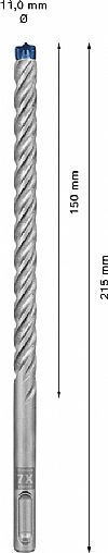 Κρουστικό τρυπάνι (11.0Χ215mm) EXPERT SDS-PLUS-7X BOSCH