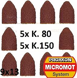 Κυλινδρικό Γυαλόχαρτο 9x13mm K80/150 (10τεμ) 28989 PROXXON