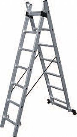 BULLE Διπλή Επεκτεινόμενη Σκάλα Αλουμινίου (2x12) Σκαλιά Professional