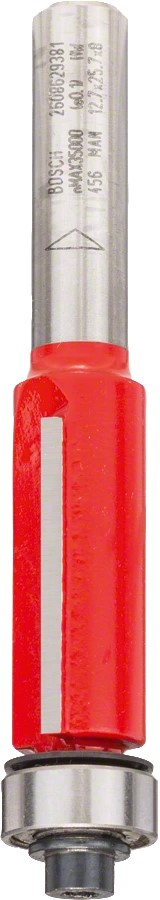 Κοπτικό Ρούτερ Φρέζα Κουρέματος με Ρουλεμάν οδηγό 8mm (D)12.7mm/(L)25.7mm κάτω Δίκοπη Σκληρομέταλλο BOSCH