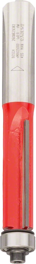 Κοπτικό Ρούτερ Φρέζα Κουρέματος με Ρουλεμάν οδηγό 12mm (D)12.7mm/(L)38,5mm κάτω Δίκοπη Σκληρομέταλλο BOSCH 