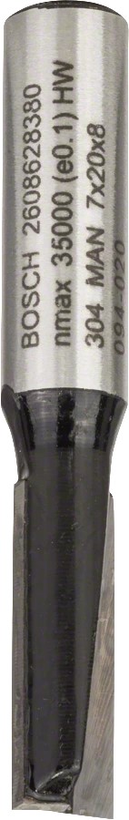 Κοπτικό Ρούτερ Φρέζα Αυλακώσεων Δίκοπη 8mm (D)7.0mm/(L)-19.6mm Σκληρομέταλλο BOSCH