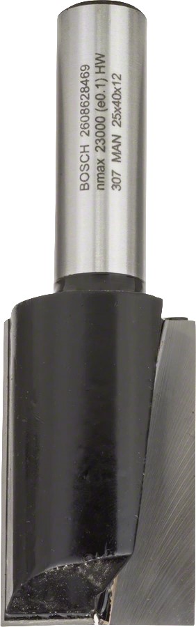 Κοπτικό Ρούτερ Μακριά Φρέζα Αυλακώσεων Δίκοπη 12mm (D)25.0mm/(L)-40.0mm Σκληρομέταλλο BOSCH