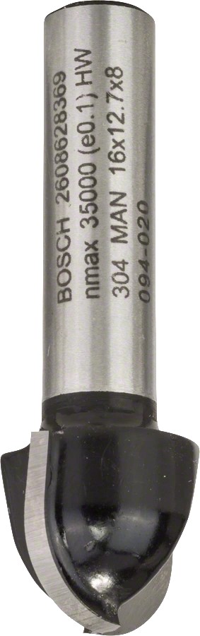 Κοπτικό Ρούτερ Φρέζα Κοιλωμάτων Δίκοπη 8mm (D)16mm (R)8mm Σκληρομέταλλο BOSCH