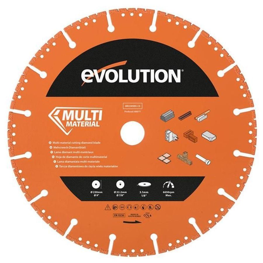 Δίσκος 230mm Διαμαντέ Πολλαπλών Υλικών MD230SEG-CS EVOLUTION