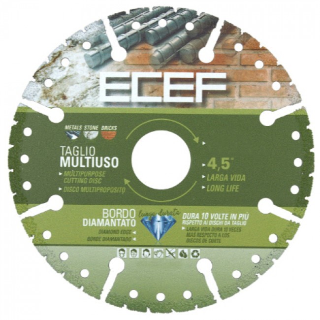 Διαμαντόδισκος 125mm MULTI Κοπής για Μέταλλα Δομικά Υλικά ECEF