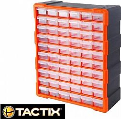 Κουτί Αποθήκευσης Πλαστικό με 60 Πλαστικά Συρτάρια Διάφανα TACTIX
