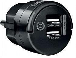 Φορτιστής Χωρίς Καλώδιο με 2 Θύρες USB-A Μαύρος (Go Mini) Mαύρο SAS