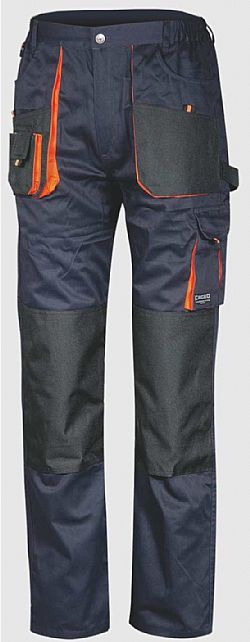 FAGEO Παντελόνι εργασίας, Navy Blue/Πορτοκαλί, εργονομικές τσέπες, με ενίσχυση oxford στα γόνατα σειρά 546