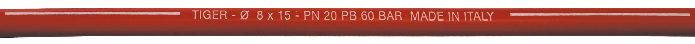 Eλαστικός Σωλήνας Ιταλίας 8Χ15mm (To Μέτρο) Kόκκινο 20Βar Αέρος