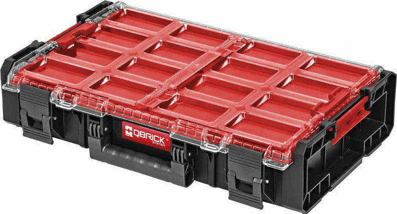 QBRICK System One Ταμπακιέρα Εργαλείων 14 Θέσεων με Αφαιρούμενα Κουτιά Κόκκινη