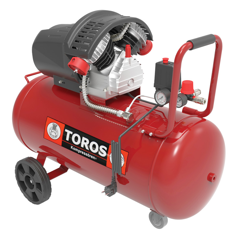 TOROS - Αεροσυμπιεστής Μονομπλόκ Τύπου V 90Lt - 3HP