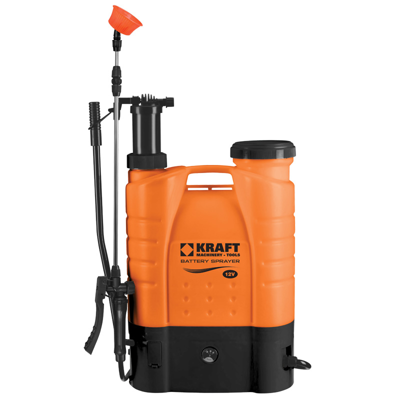 KRAFT Ψεκαστήρας πλάτης 16lt 2σε 1 μπαταρίας 12V/8Ah και χειροκίνητος