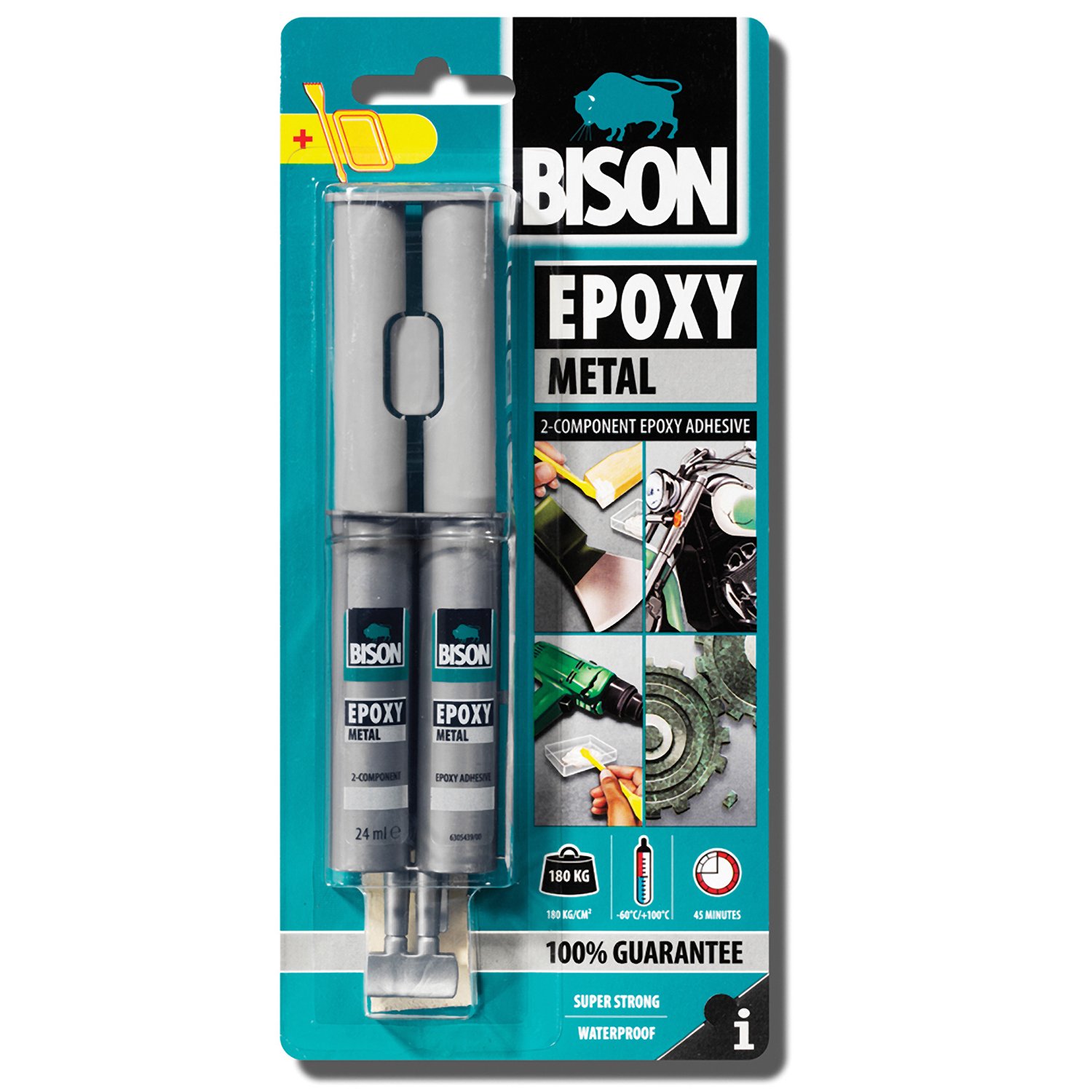 BISON Εποξική Κόλλα Epoxy Syringe Metal για μέταλλο 24ml 