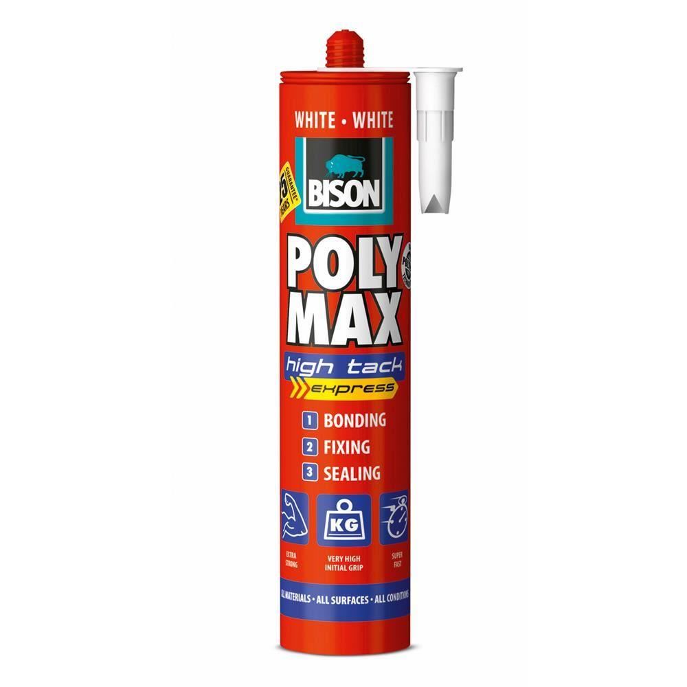 BISON POLYMAX ORIGINAL EXPRESS Κόλλα Σιλικόνη 425g Λευκή 