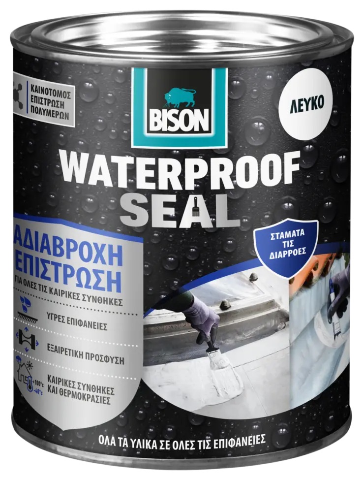 BISON Αδιαβροχοποιητικό επιφανειών (Waterproof Seal) Λευκό 1kg