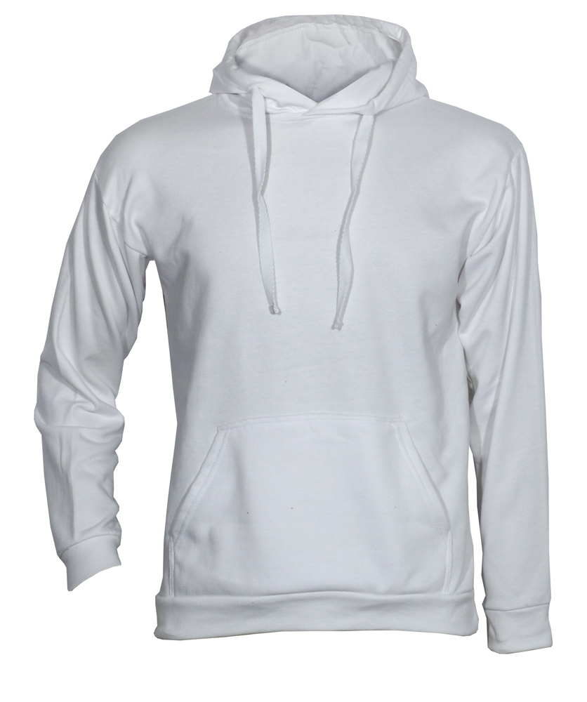 KPrime SWP280W Φούτερ μπλούζα, Λευκό, με κουκούλα και μπροστινή τσέπη