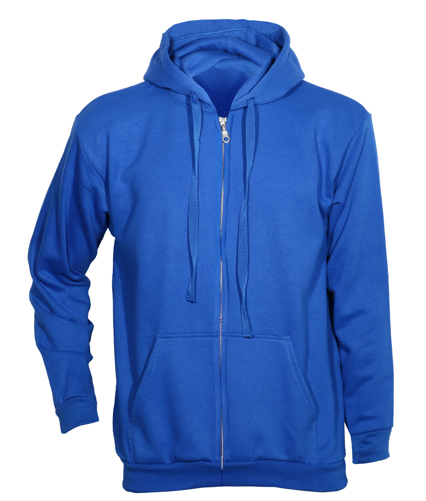 KPrime Φούτερ ζακέτα, κουκούλα,φερμουάρ πλαϊνες και μπροστινή τσέπη, Μπλέ Ρουαγιάλ σειρά SWZ 280C