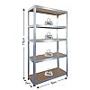 BULLE Μεταλλική ραφιέρα γαλβανιζέ 172x75x30cm, 5 ράφια, 75kg/Ράφι
