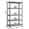 UNIMAC Μεταλλική ραφιέρα 265kg/ράφι, 5 ράφια 100x40x200cm