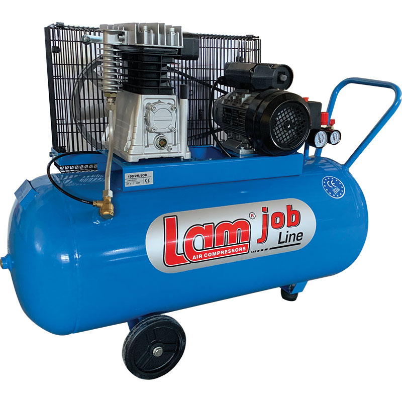 LAM JOB LINE Αεροσυμπιεστής 230V με Ιμάντα 100lt 2hp 
