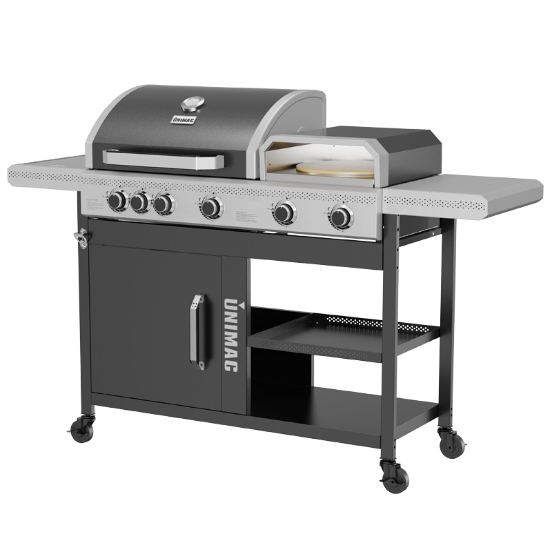 UNIMAC FLEXY Ψησταριά Υγραερίου 3 σε 1: BBQ+PIZZA OVEN+PLANCHA