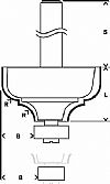 Κοπτικό Ρούτερ Φρέζα Προφίλ C με Ρουλεμάν οδηγό Δίκοπη Σκληρομέταλλο BOSCH