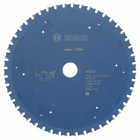 Δίσκος Μετάλλου 230mm/25,4mm για Δισκοπρίονο Χειρός Expert for Steel BOSCH