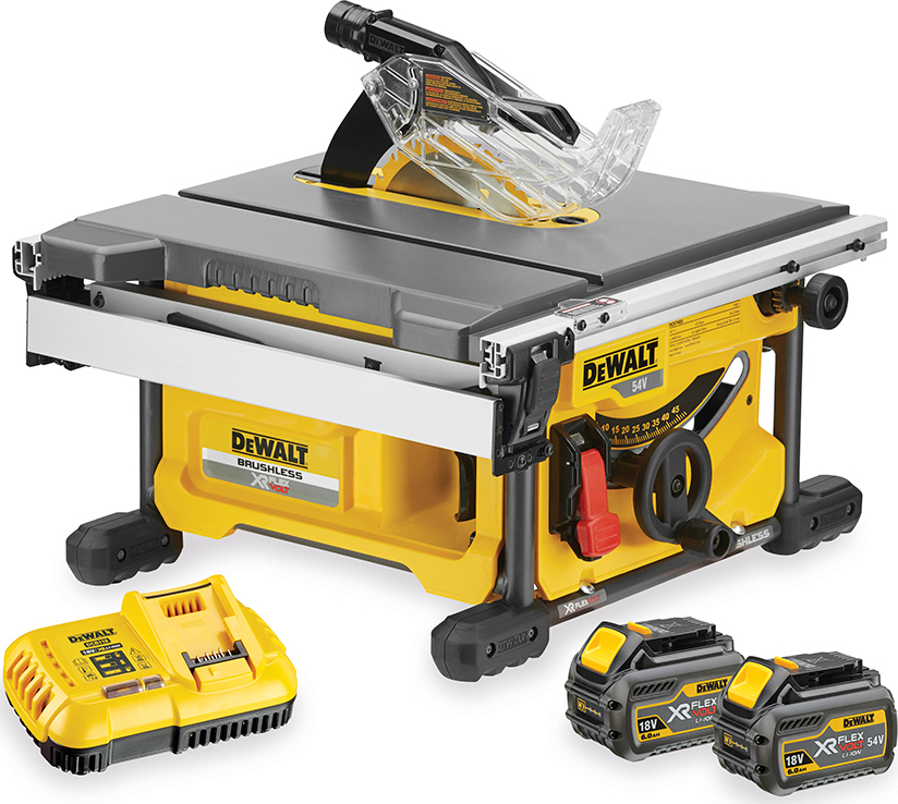 Δισκοπρίονο Πάγκου 210mm 54V XR 2x6.0Ah FlexVolt DEWALT